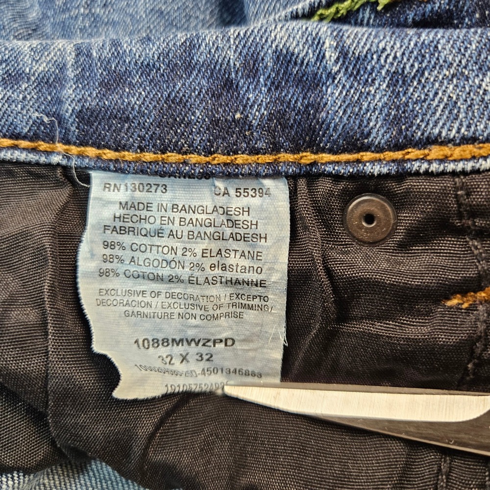 Wrangler Retro Slim Straight Jeans Mens 32x32 Medium Wash Denim 1088MWZPD - Picture 5 of 11